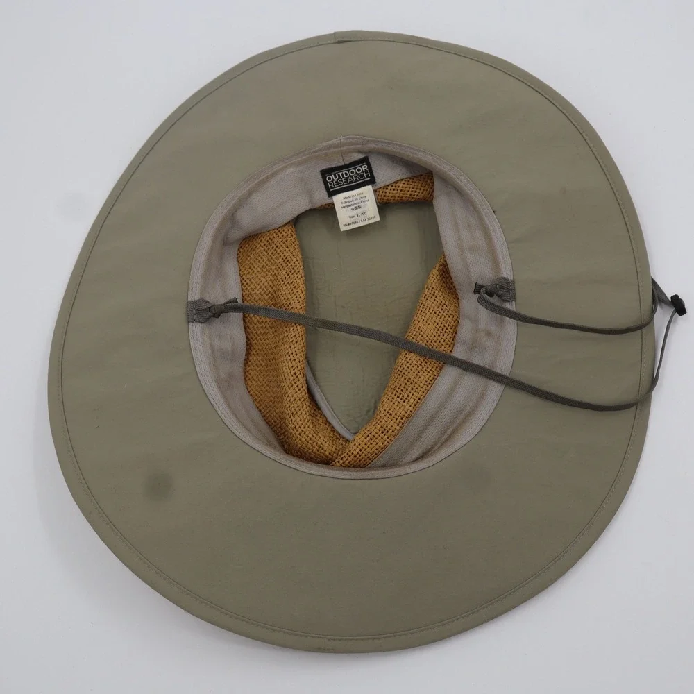 Outdoor Research Straw Sun Hat Mens XL Tan Wide Brim Hiking 80480 - Picture 5 of 9